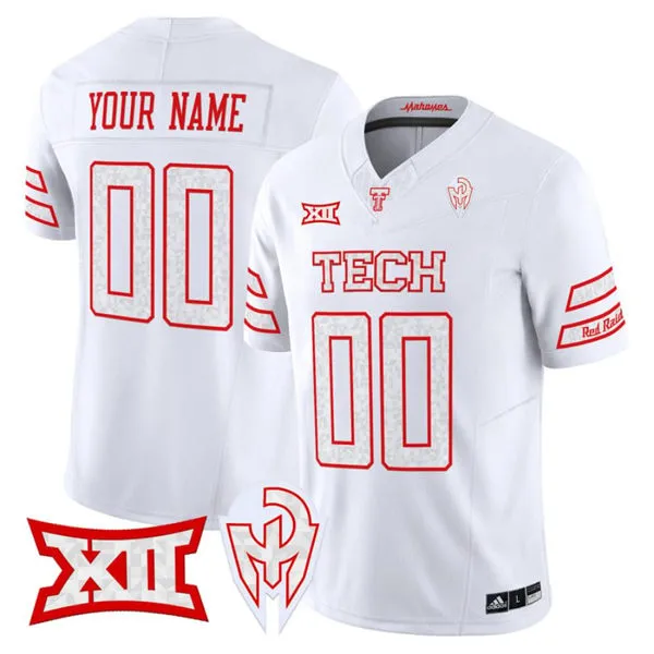 Texas Tech Red Raiders Custom  White GalvanICED Alternate Football Jersey