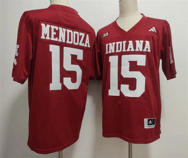Mens Indiana Hoosiers #15 Fernando Mendoza Crimson Stitched Indiana College Football Jersey