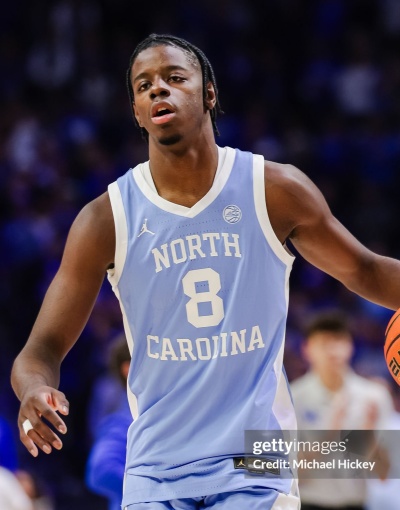 North Carolina Tar Heels #8 Caleb Wilson Blue Retro College Basketball Game Jersey