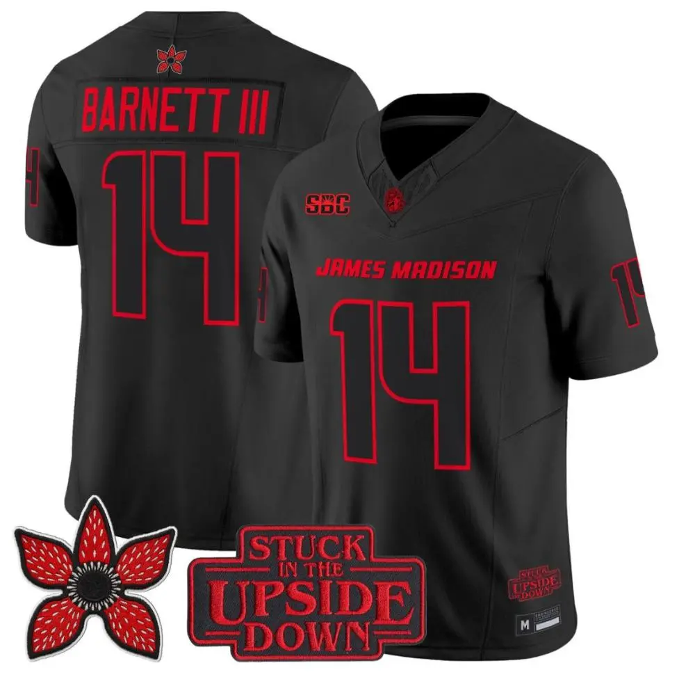 James Madison Dukes #14 Alonza Barnett III Stranger Things Edition Football Jersey