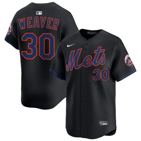 Mens New York Mets #30  Luke Weaver Nike Black Alternate Limited Jersey