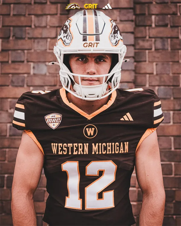 Western Michigan Broncos #12 Broc Lowry 2025 Brown Football Game Jersey