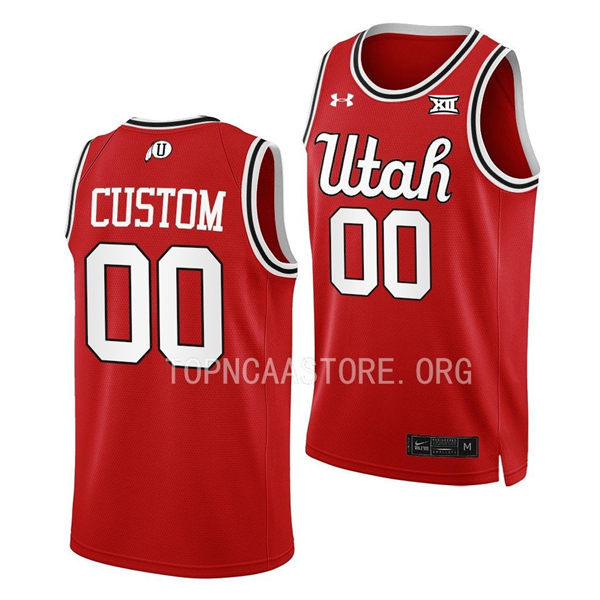 Mens Youth Utah Utes custom 2025 XII Red basketball Retro Jersey