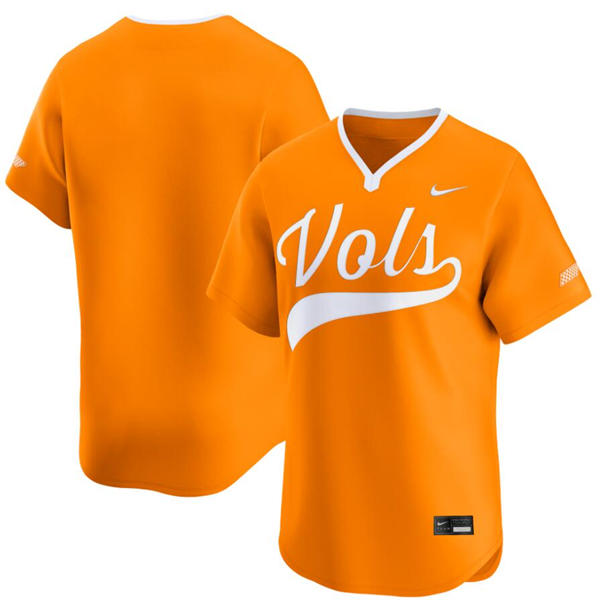 Mens Youth Tennessee Volunteers Custom Nike 2025 Orange Pullover Alternate Limited Baseball Fashion Jersey