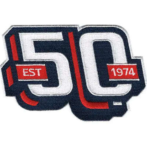 Embroidered 2024-25 washington capitals 50th team anniversary jersey patch