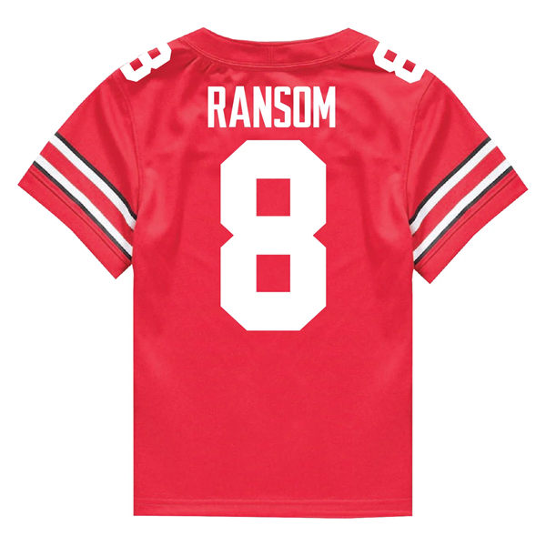 Mens Ohio State Buckeyes #8 Lathan Ransom F.U.S.E. Limited Scarlet College Football Game Jersey)