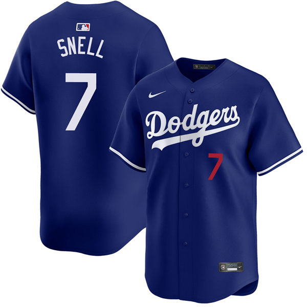 Mens Los Angeles Dodgers #7 Blake Snell -3 Nike Royal Alternate Limited Player Jersey(2)