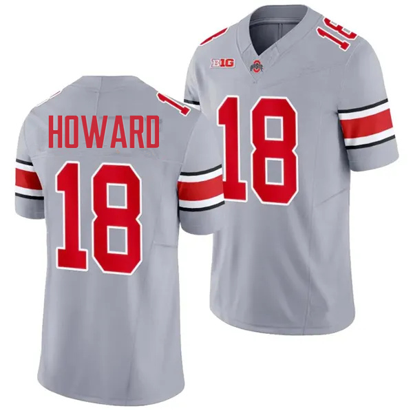 Mens Ohio State Buckeyes #18 Will Howard F.U.S.E. Limited Blackout College Football Game Jersey