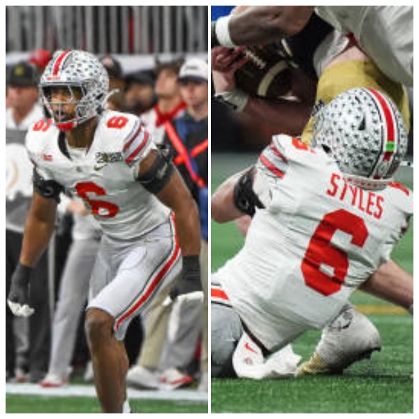 Mens Ohio State Buckeyes #6 Sonny Styles White Diamonds Playoff Game Jersey
