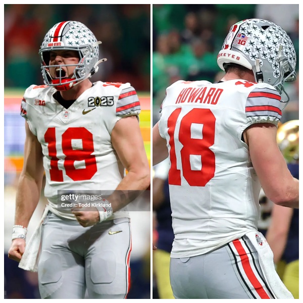 Mens Ohio State Buckeyes #18 Will Howard White Diamonds Playoff Game Jersey