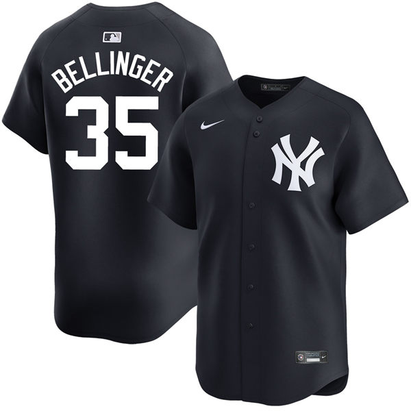 Mens New York Yankees #35 Cody Bellinger Nike Navy Alternate With Name Limited Jersey
