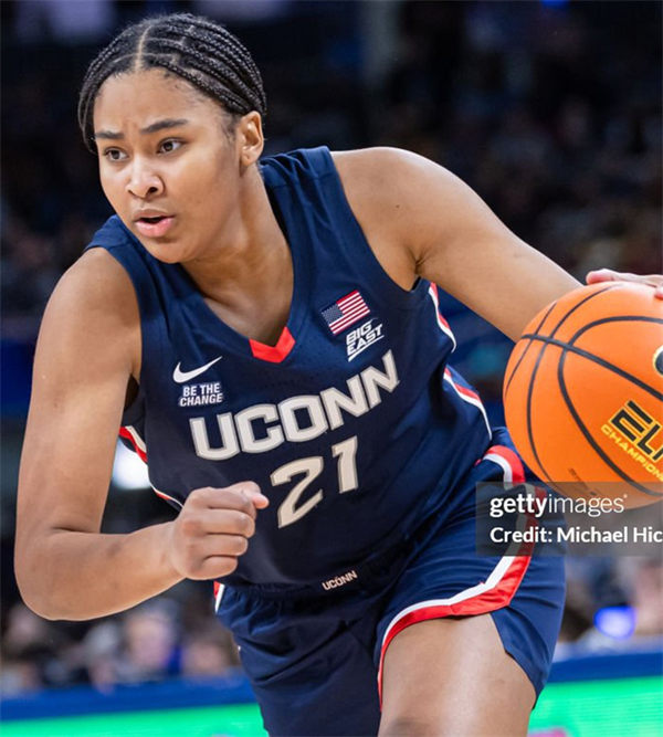 Unisex UConn Huskies #21 Sarah Strong 2025 Navy Basketball Game Jersey