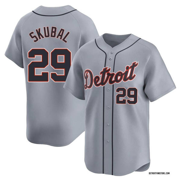 Youth Detroit Tigers #29 Tarik Skubal Nike Grey Road Limited Player Jersey