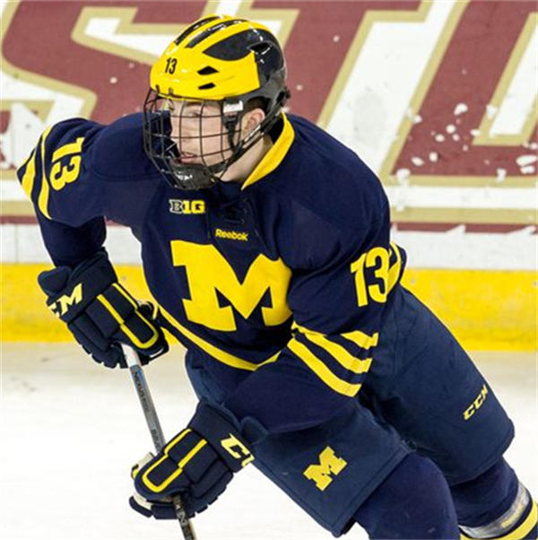 Mens Michigan Wolverines #13 Zach Werenski 2015-16 Navy Reebook College Hockey Jersey Mens Michigan Wolverines #13 Zach Werenski 2015-16 Navy Reebook College Hockey Jersey