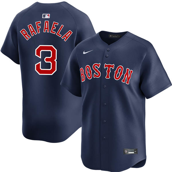 Mens Boston Red Sox #3 Ceddanne Rafaela Nike Navy Alternate Limted Player Jersey