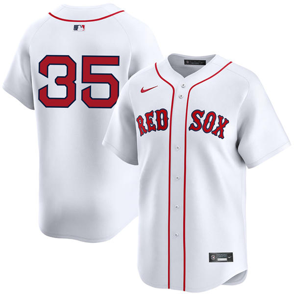 Mens Boston Red Sox #35 Garrett Crochet Nike White Home Elite Jersey
