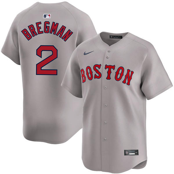 Youth Boston Red Sox #2 Alex Bregman Nike Road Gray Limted Jersey