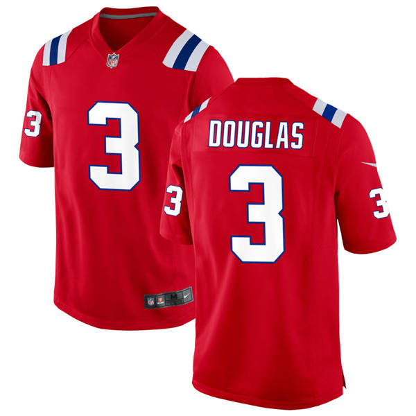 Youth New England Patriots #3 Demario Douglas Nike Red Alternate Vapor Limited Jersey