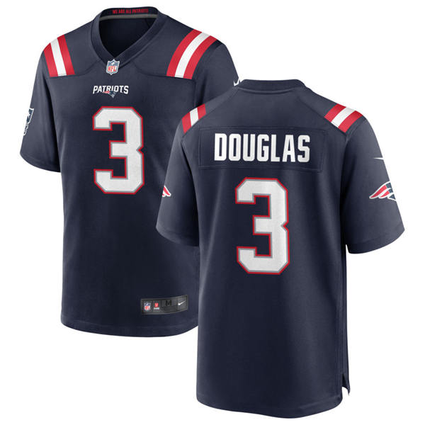 Youth New England Patriots #3 Demario Douglas Nike Navy Limited Jersey