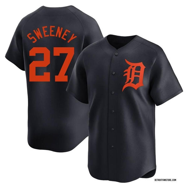 Men's Detroit Tigers #27 Trey Sweeney Nike Navy Orange Limited Player Jersey