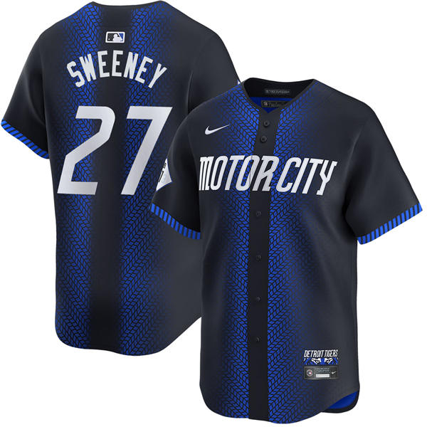 Men's Detroit Tigers #27 Trey Sweeney Nike Navy City Connect Limited Jersey