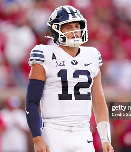 BYU Cougars #12 PRESTON REX White Navy College Football Game Jersey