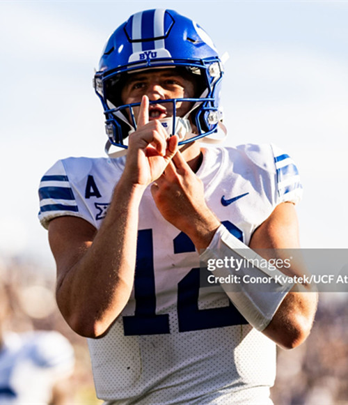 BYU Cougars #12 PRESTON REX White Royal College Football Game Jersey