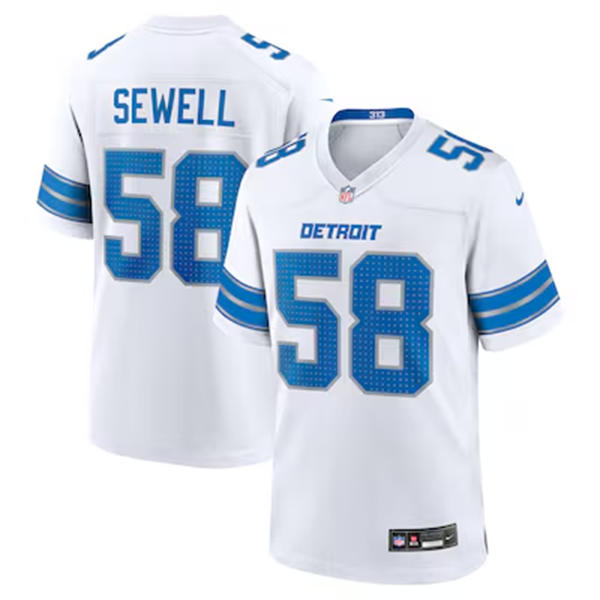 Youth Detroit Lions #58 Penei Sewell Nike White Vapor F.U.S.E. Limited Jersey