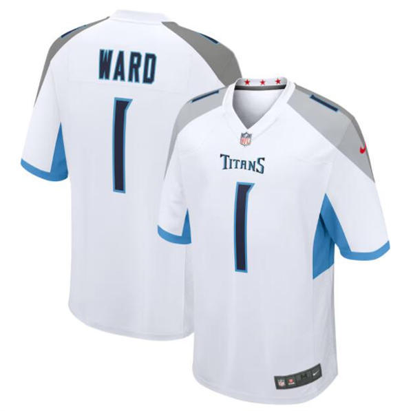 Youth Tennessee Titans #1 Cam Ward Nike White Limited Jersey