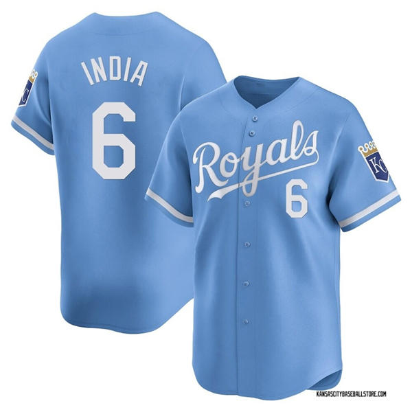 Mens Kansas City Royals #6 Jonathan India Nike Light Blue Alternate Limited Jersey