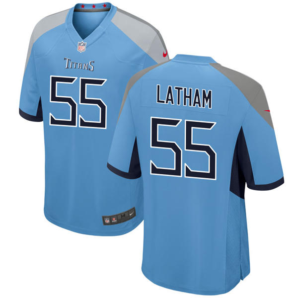 Mens Tennessee Titans #55 JC Latham Nike Light Blue Alternate Vapor F.U.S.E. Limited Jersey