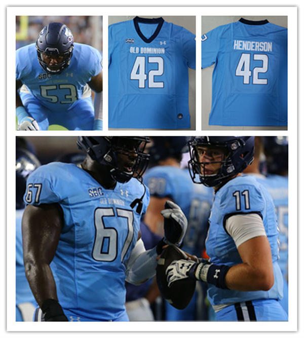 Old Dominion Monarchs Custom 2025 Light Blue SBC College Football Jersey