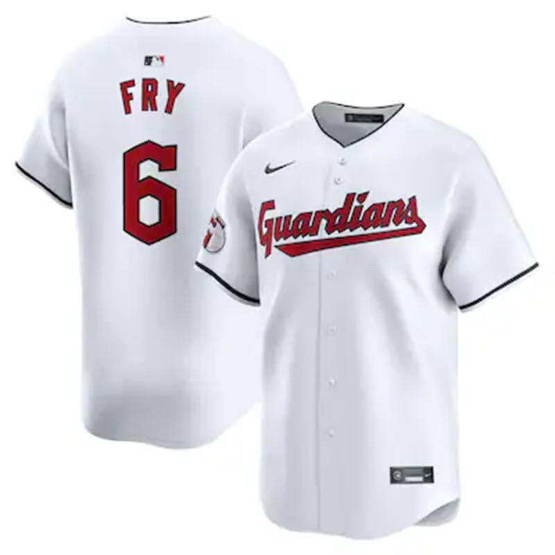 Womens Cleveland Guardians #6 David Fry Nike 2025 White Home Limited Player Jersey