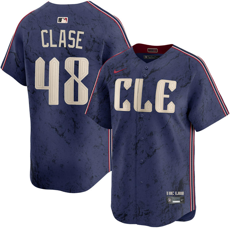 Womens Cleveland Guardians #48 Emmanuel Clase Nike Navy City Connect Limited Player Jersey