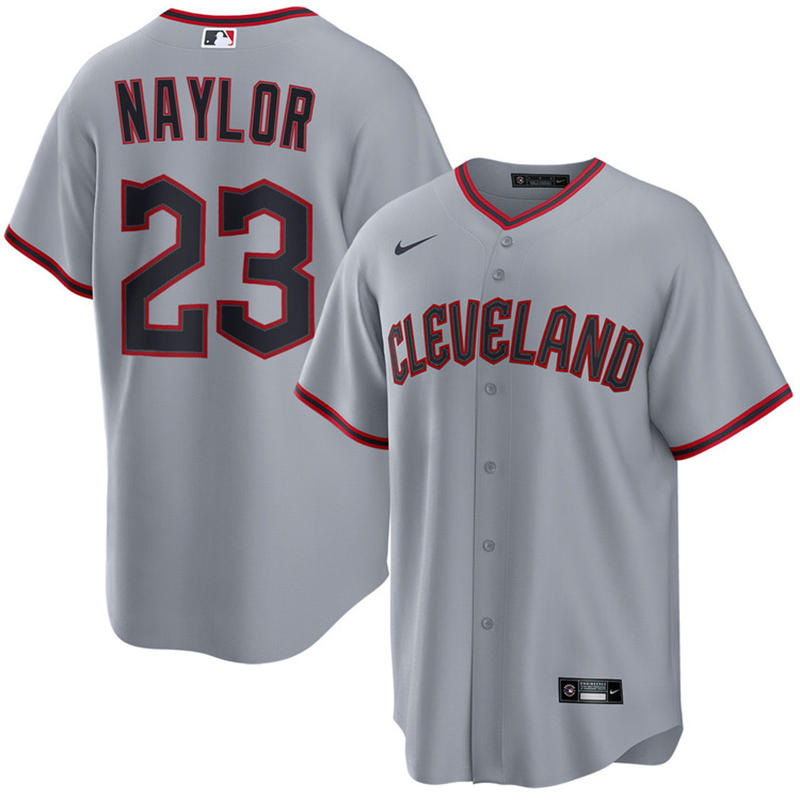 Youth Cleveland Guardians #23 Bo Naylor Nike 2025 Gray Road Limited Player Jersey
