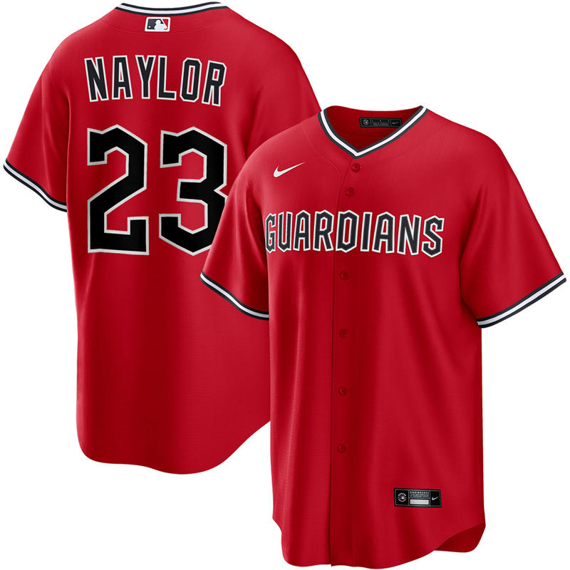Youth Cleveland Guardians #23 Bo Naylor Nike 2025 Red Alternate Limited Player Jersey
