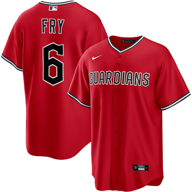 Youth Cleveland Guardians #6 David Fry Nike 2025 Red Alternate Limited Player Jersey