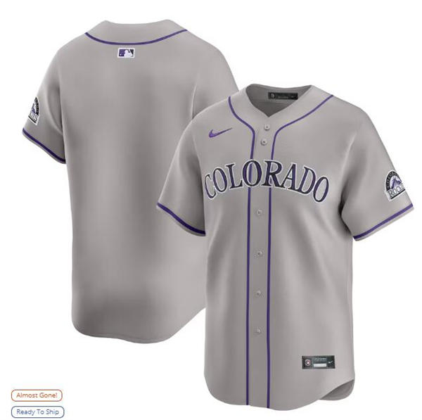 Womens Colorado Rockies Blank Nike Gray Road Vapor  Limited Jersey