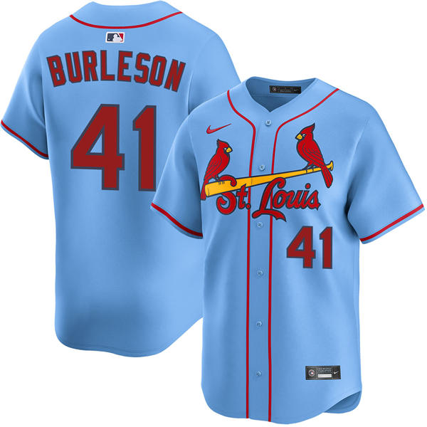Men's St. Louis Cardinals #41 Alec Burleson Nike Light Blue Alternate Limited Jersey