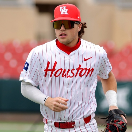 Houston Cougars Custom 2025 XII Baseball Team Jersey -White Pinstripe Houston