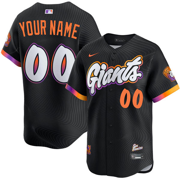 San Francisco Giants Custom Nike Anthracite 2025 City Connect 2.0 Limited  Jersey