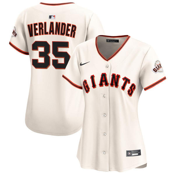 Womens San Francisco Giants #35 Justin Verlander Cream Alternate Limited Player Jersey