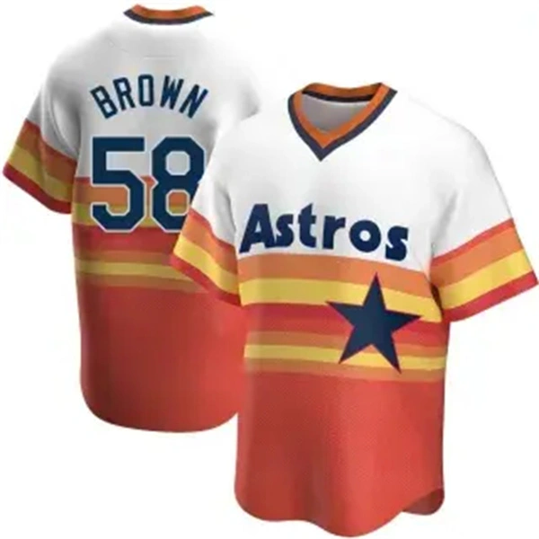 Youth Houston Astros #58 Hunter Brown Nike White Home Cooperstown Collection Player Jersey