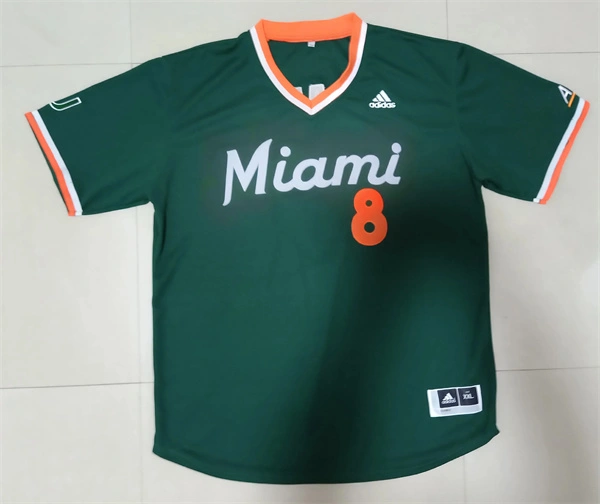 Miami Hurricanes #8 Ryan Braun Adidas Green Pullover Baseball Jersey Miami Hurricanes #8 Ryan Braun Adidas Green Pullover Baseball Jersey