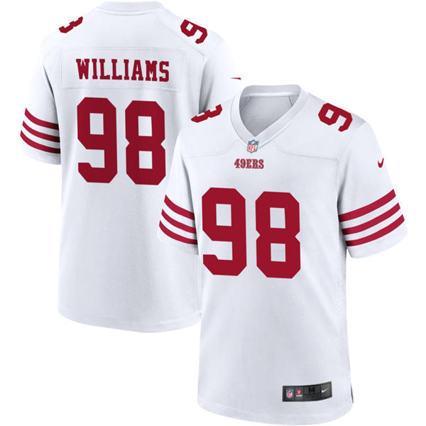 Youth San Francisco 49ers #98 Mykel Williams Nike Home White Limited Jersey