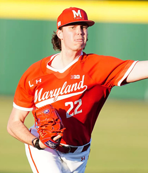 MeMaryland Terrapins #22 Kyle McCoy 2025 Red College Baseball Game Jersey