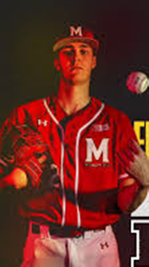 MeMaryland Terrapins #22 Kyle McCoy Red M College Baseball Game Jersey