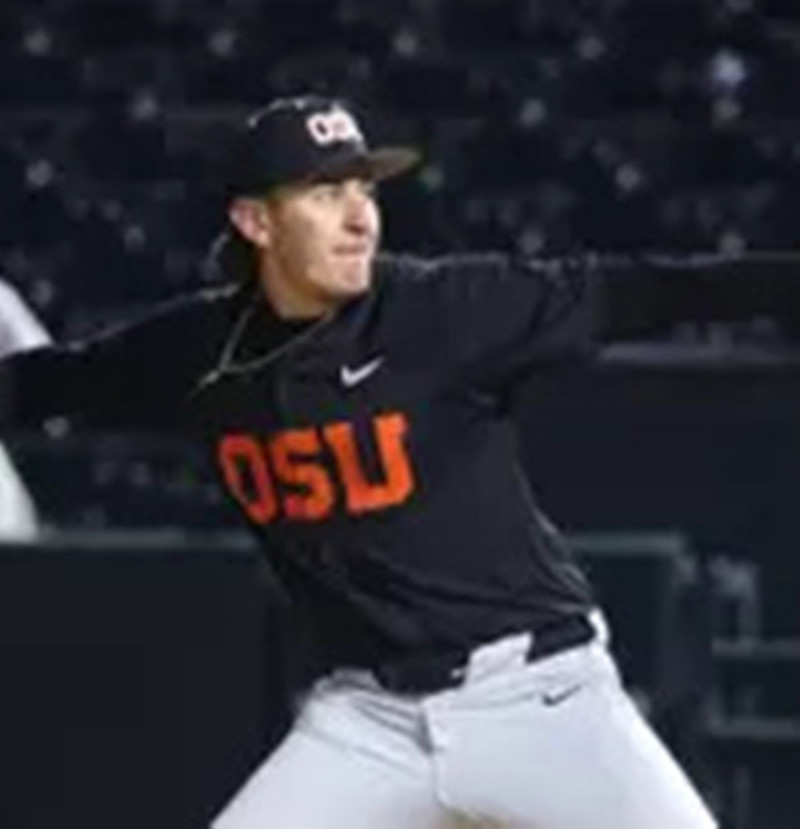 Oregon State Beavers #16 Eric Segura 2025 Black Orange OSU College Baseball Game Jersey