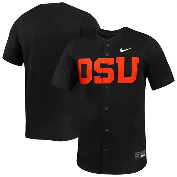 Oregon State Beavers Custom 2025 Black Orange OSU Baseball Game Jersey