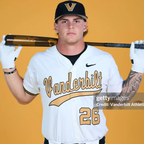 Vanderbilt Commodores #26 Braden Holcomb Nike 2025 White Gold College Game Baseball Jersey